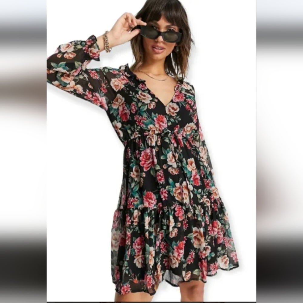 🍁2 For 20! AE floral dress with black slip